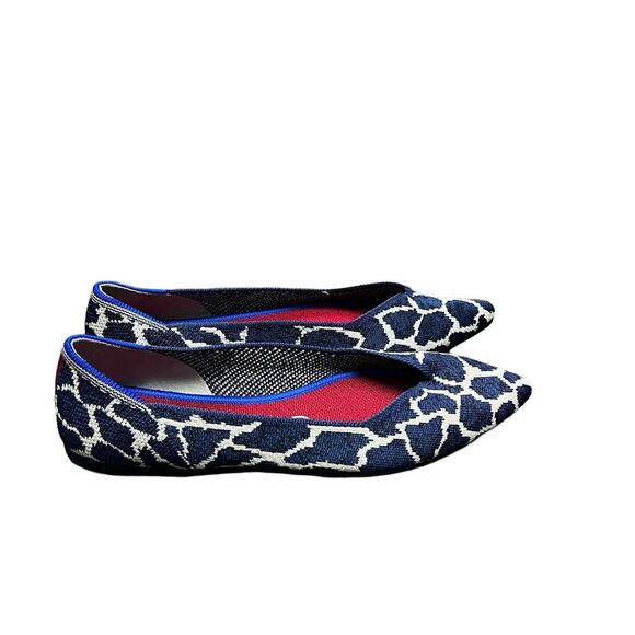 Rothy’s Indigo Giraffe Points Limited Edition Women’s‎ Size 7.5 - Picture 3 of 8